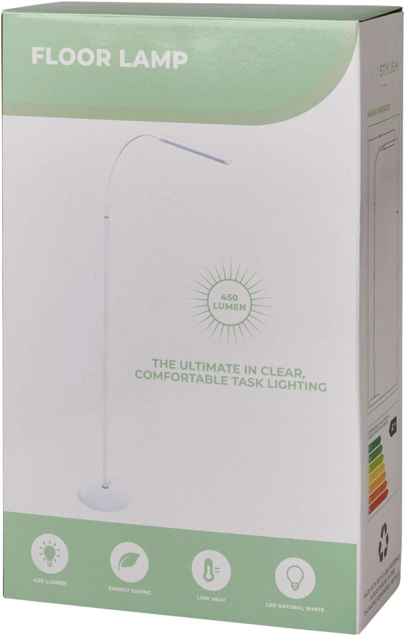 LED Floor Lamp Flexible Neck Daylight Standing Light Dimmable Reading Lamp