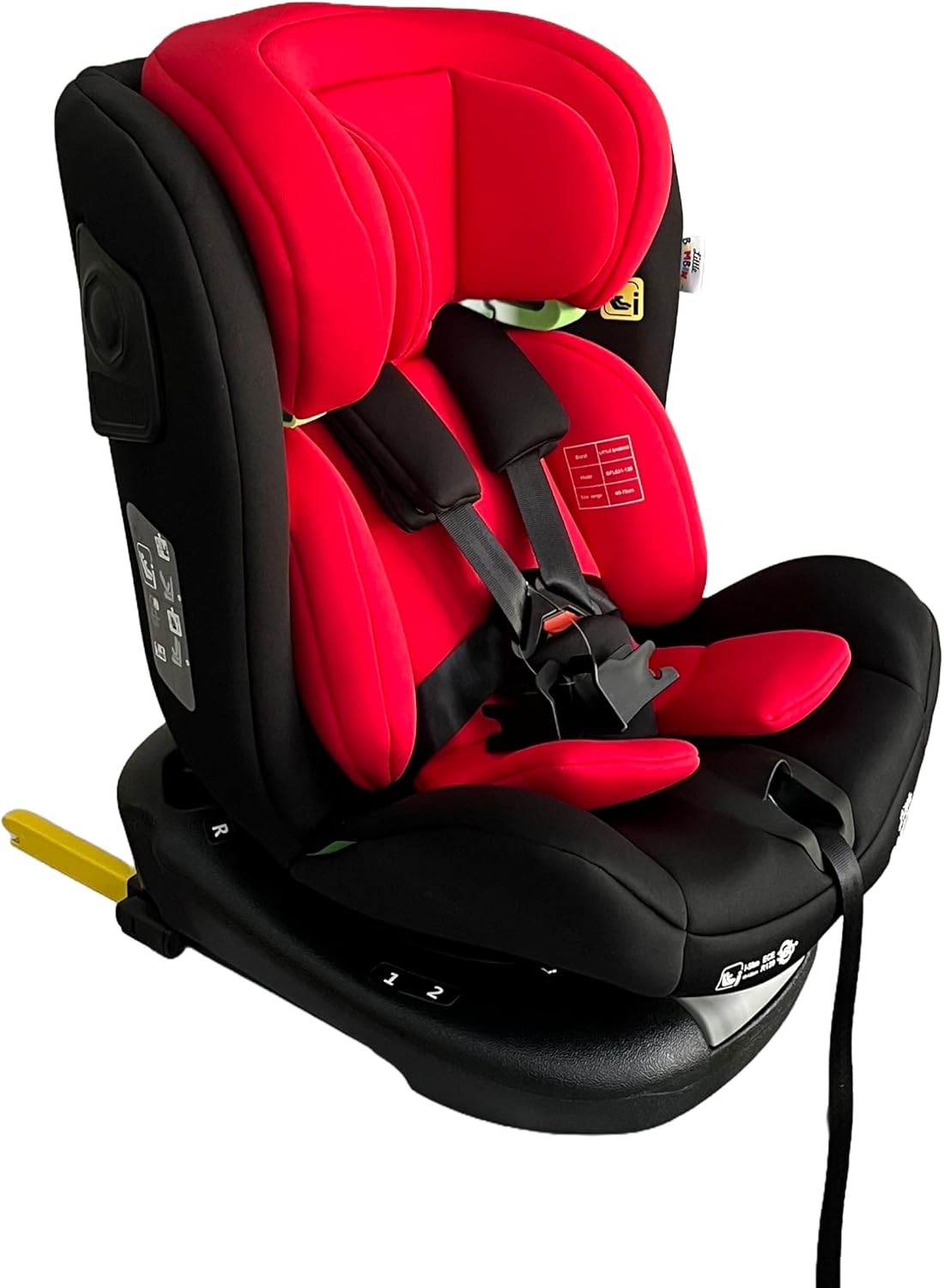 360° Rotating i-Size Car Seat ISOFIX R129 0–36kg Birth to 12 Years Red