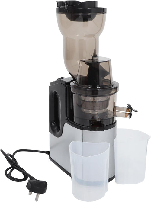 Silver Cold Press Slow Juicer Wide Feed Chute Auto Pulp Ejection