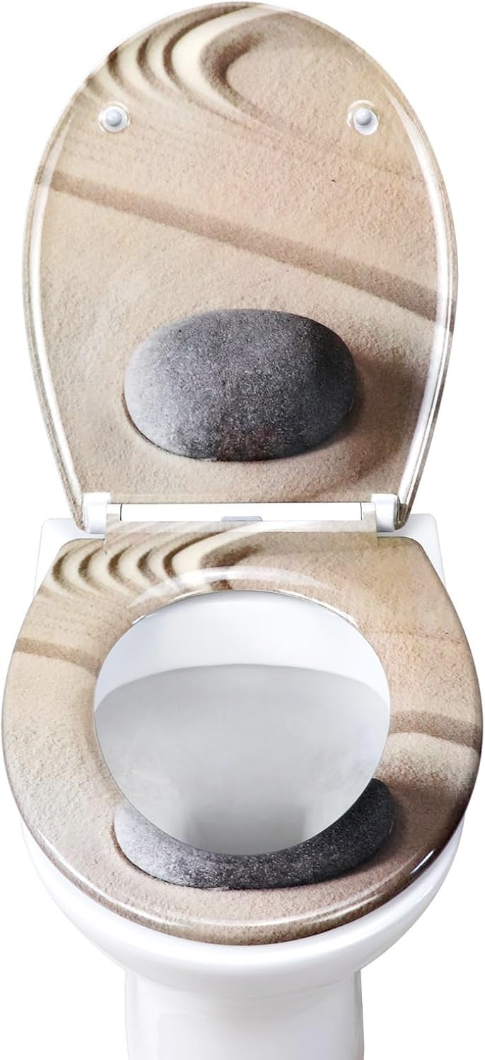 Toilet Seat Quick Release Lid Top Fixing Duroplast 45x37cm