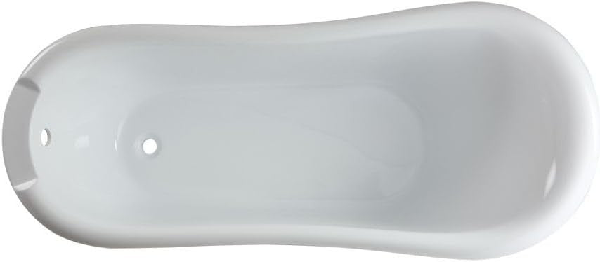 1710x740mm Freestanding Slipper Bath White Acrylic with Chrome Ball Claw Feet