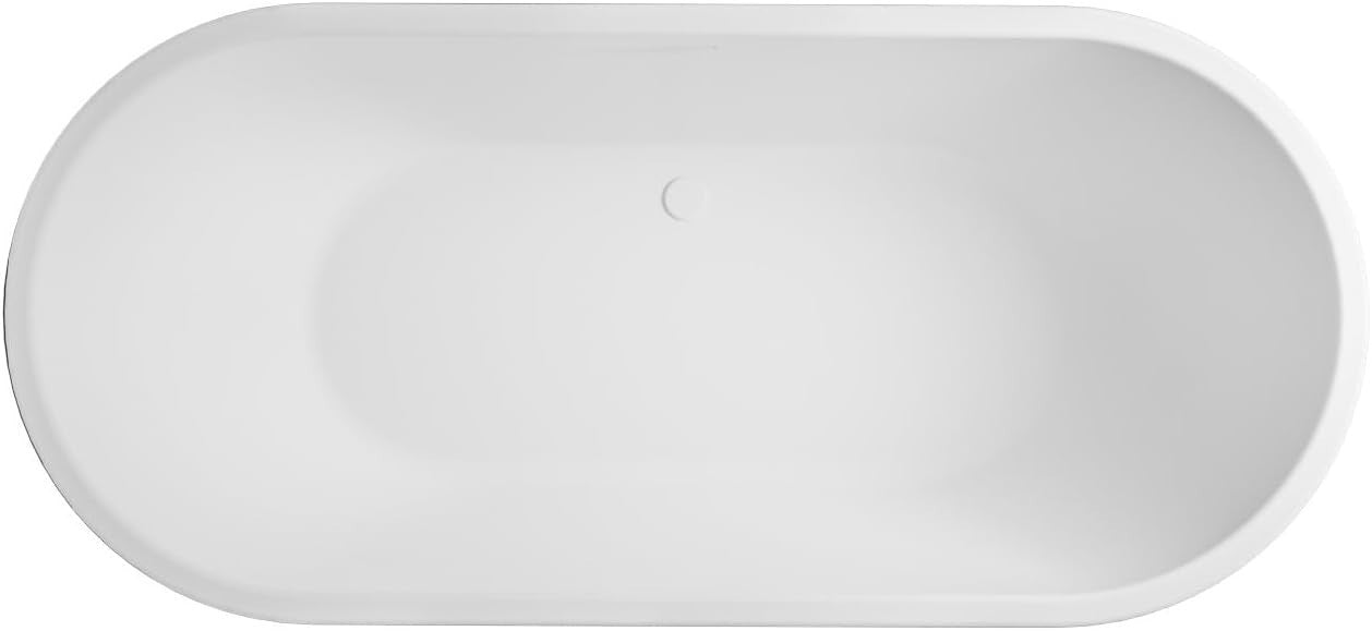 1650x750mm Freestanding Double Ended Bath Dark Green Acrylic Modern Oval
