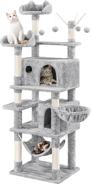 170cm Cat Tree Tower Multi Level Condo Hammock Basket Scratching
