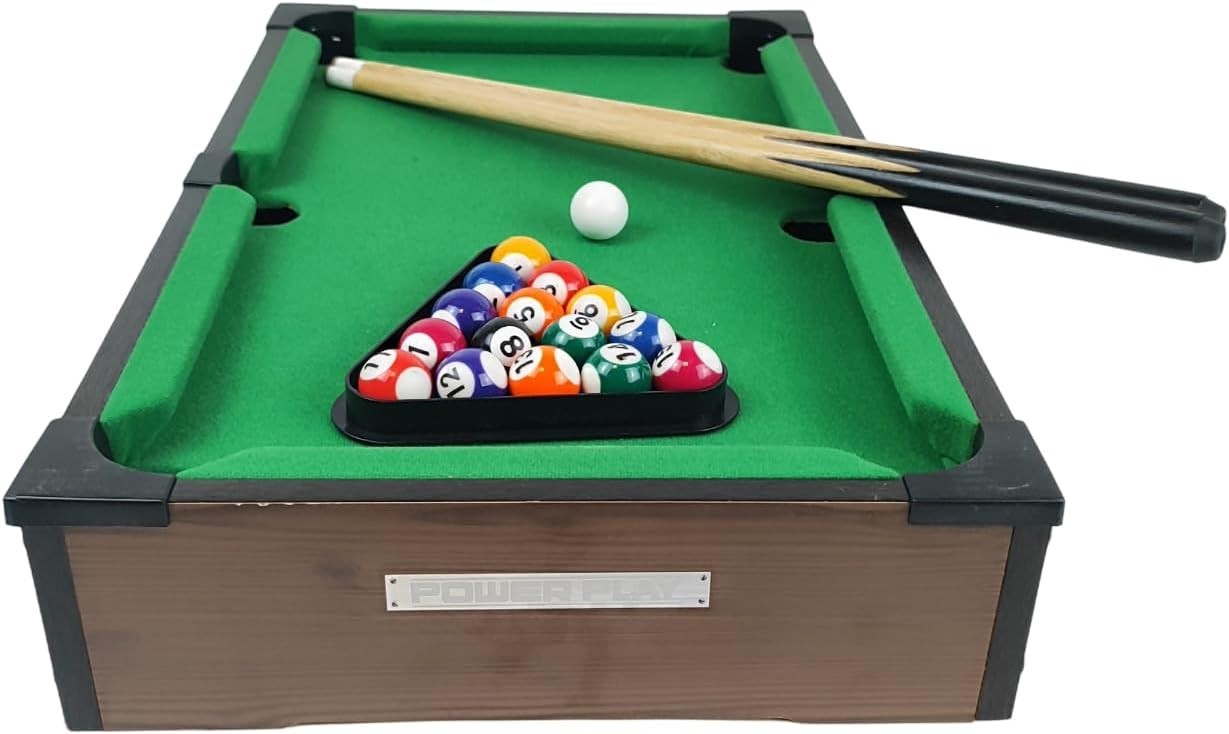 20–25in Tabletop Pool Game Portable Wooden Mini Billiards Set