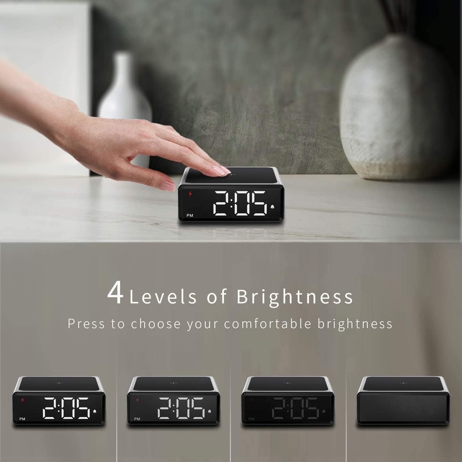 Black iPod iPhone Dock Clock Radio Speaker 30-Pin Alarm Display