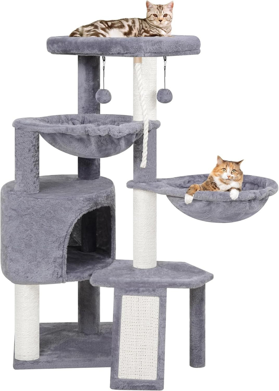 Cat Tree 95cm Climbing Tower Scratching Posts Condo Hammocks for Cats