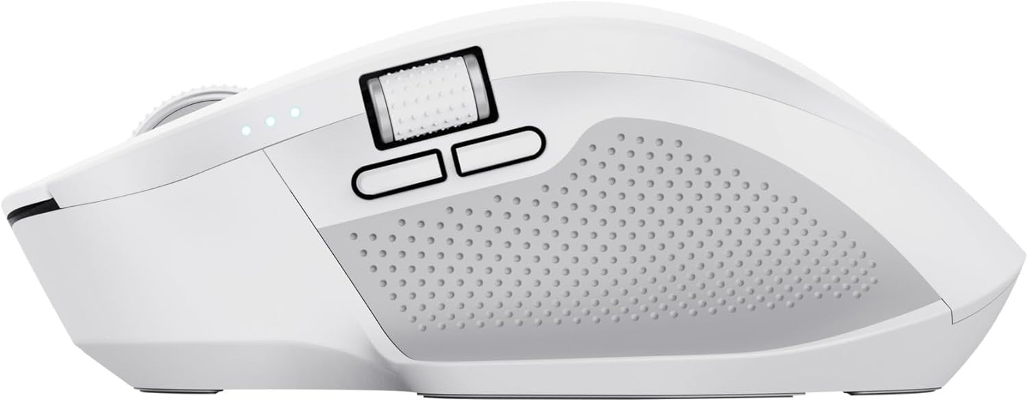 Wireless Bluetooth Mouse Multi Device Silent Rechargeable White