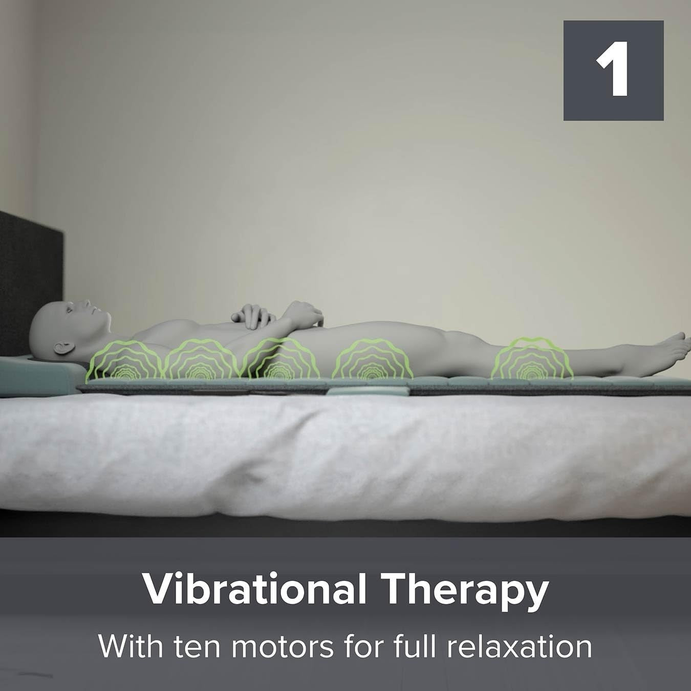 Full Body Electric Massage Mattress Pad with Heat, Vibration & Shiatsu Nodes