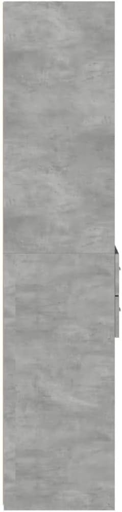 Modern Concrete Grey Storage Cabinet 45x42.5x185cm – Durable & Stylish