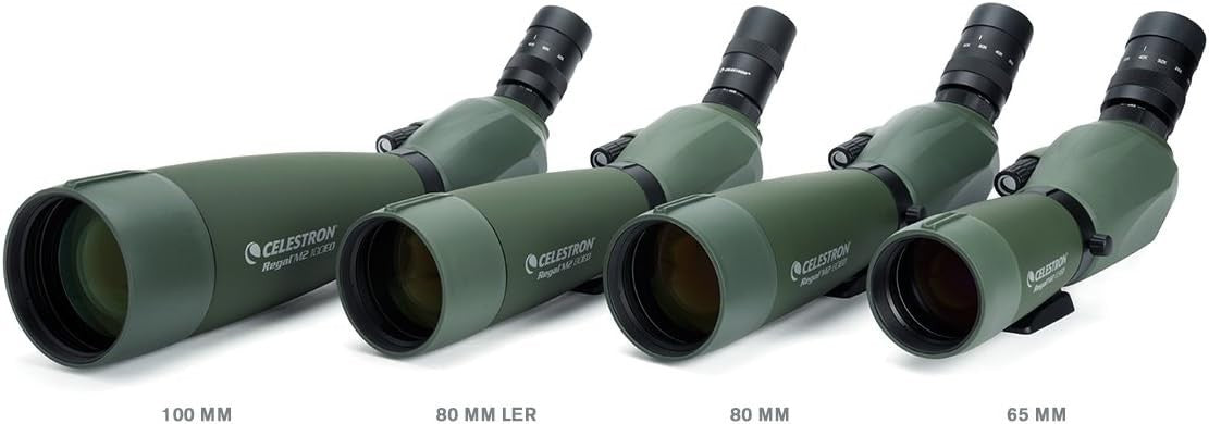 Green 65mm ED Spotting Scope with 16–48x Zoom & Tripod Mount