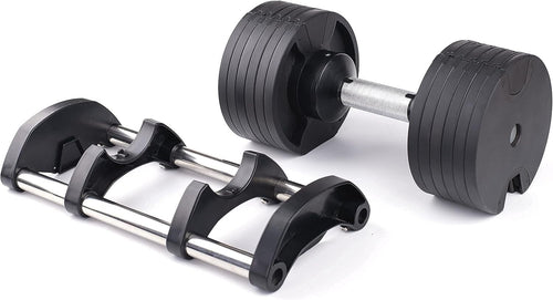 20KG Adjustable Dumbbells Pair Easy Lock Anti-Slip Home Gym Strength