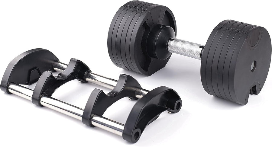 20KG Adjustable Dumbbells Pair Easy Lock Anti-Slip Home Gym Strength