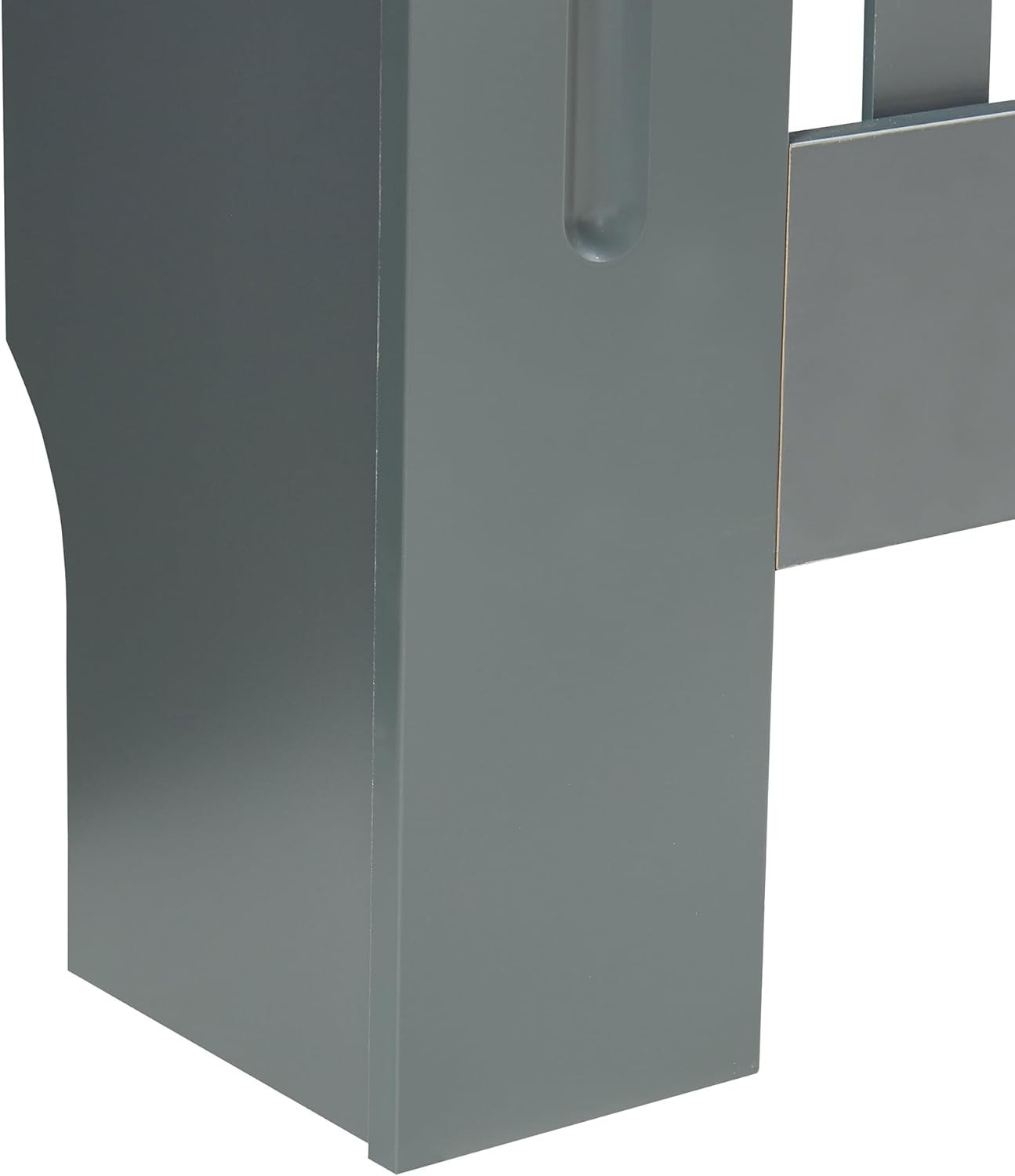 Modern Grey Radiator Cover Small Slatted Wood Cabinet 78cm Heating Cover