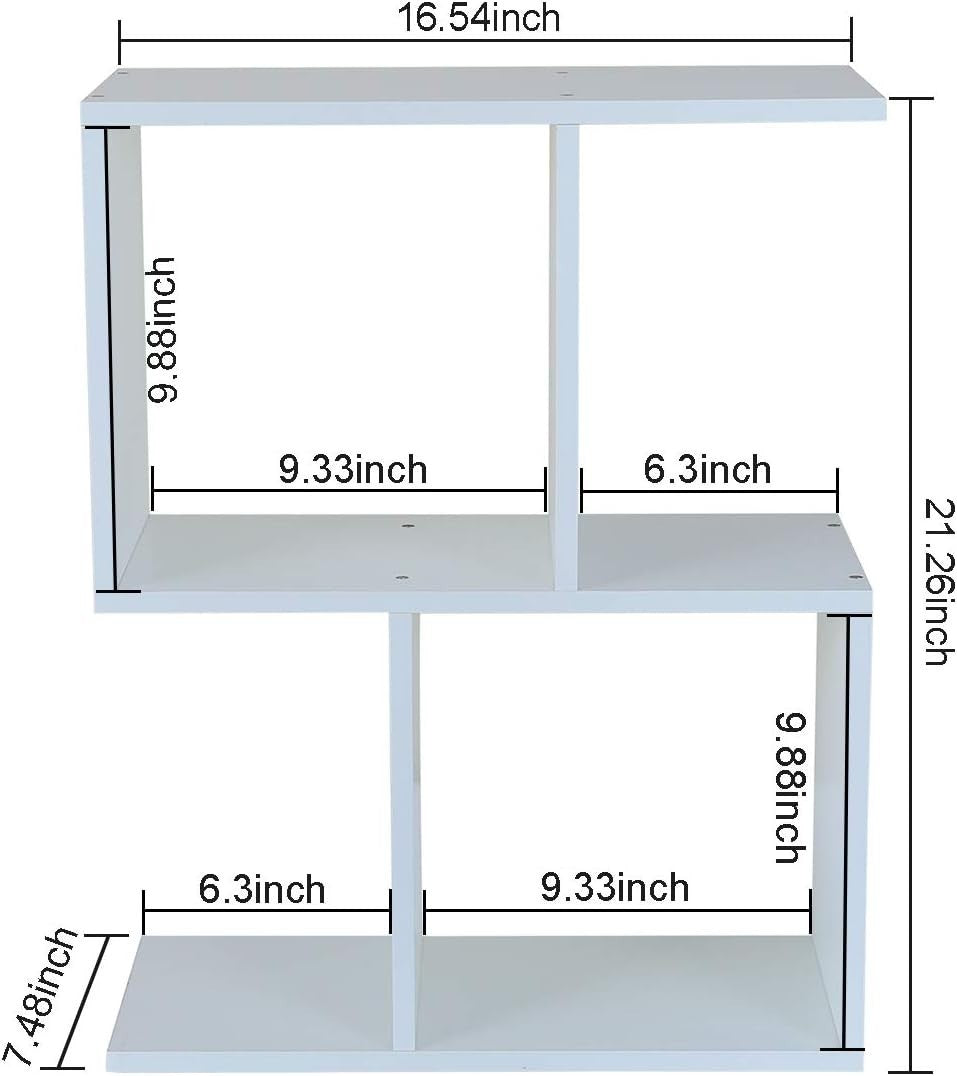 Adjustable White Desktop Bookshelf 3-Tier Desk Organizer Storage Shelf