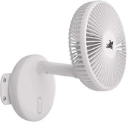 12V Wall Mount Fan – 180° Foldable Dual Power Fan with LED Light for RV & Boat