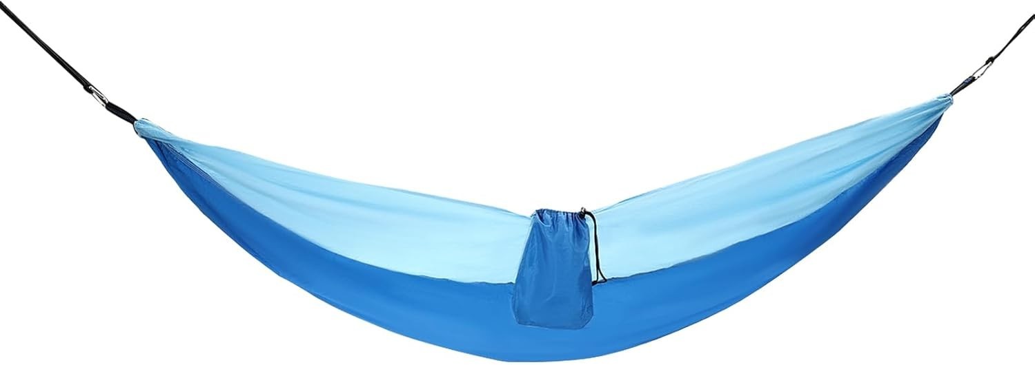 Portable Camping Hammock 270x140cm Double Nylon w/ Straps & Carabiners