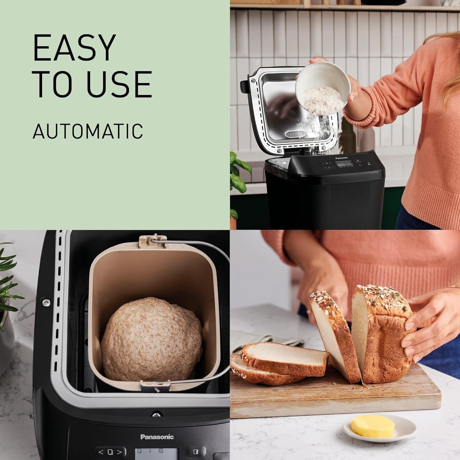Mini Bread Maker 18 Programs 4 Gluten-Free Compact LCD Display Black