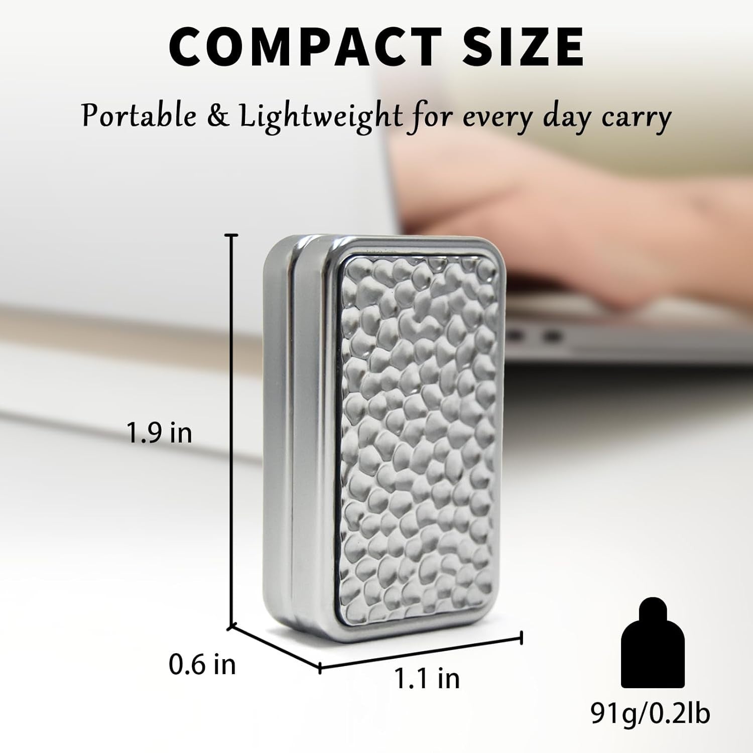 Silver Multi Direction Fidget Slider Alloy Clicker Stress EDC