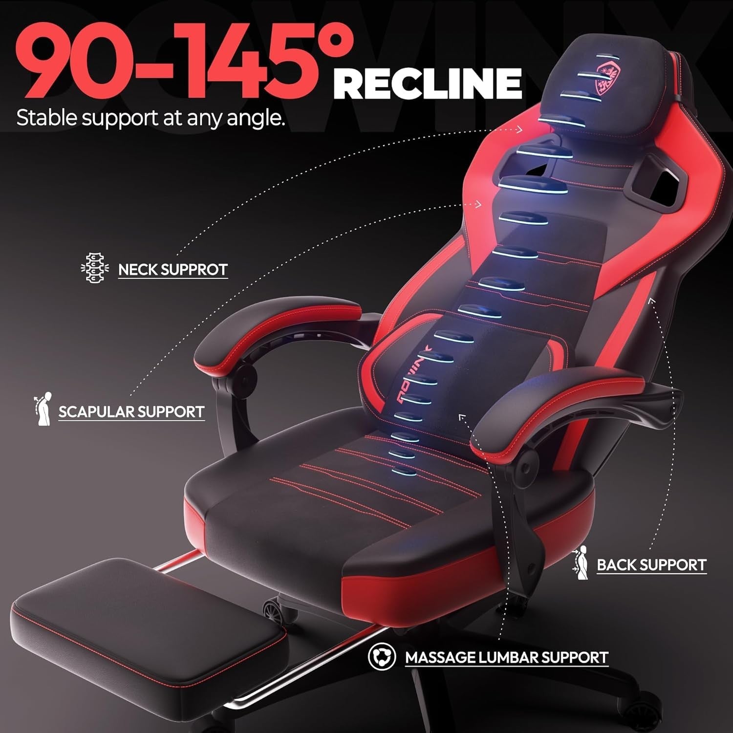 Ergonomic Gaming Chair Full Support Reclining Office Desk Swivel PC Armchair