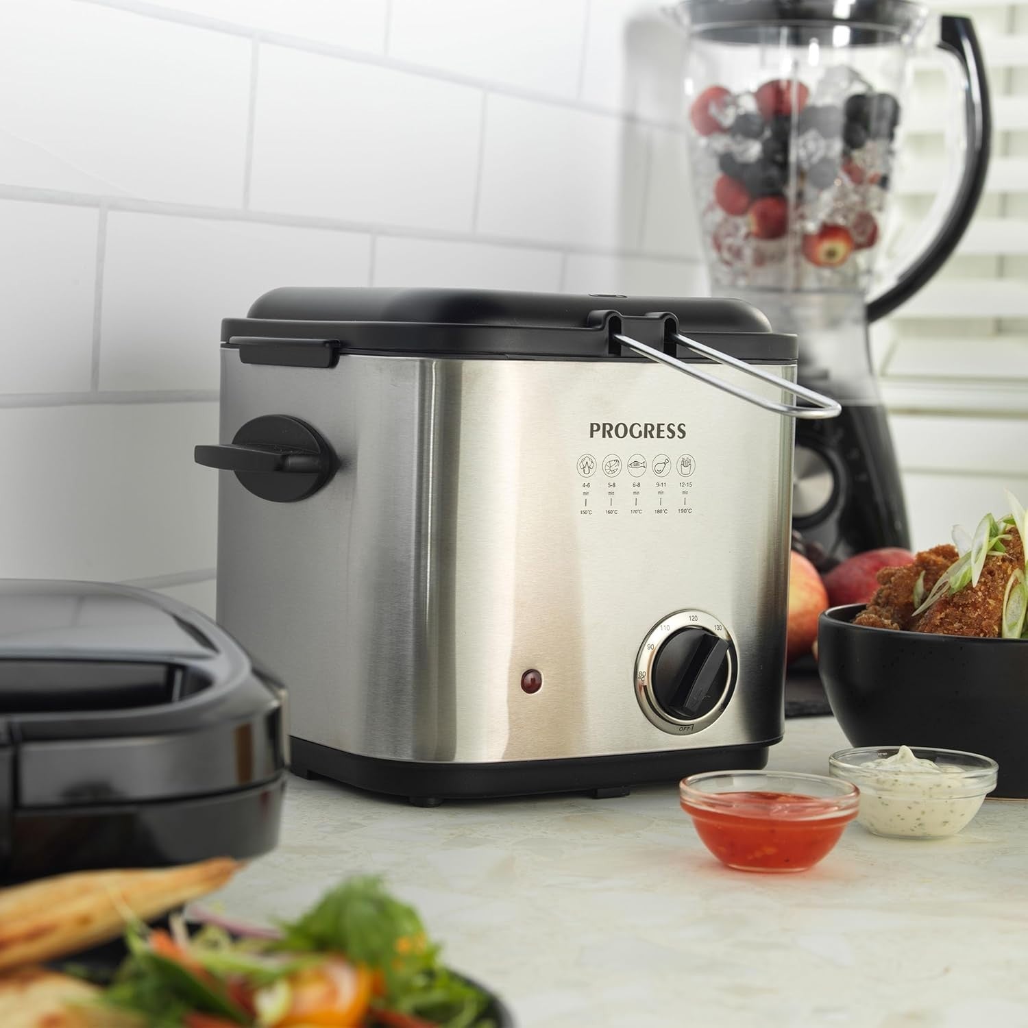 1.5L Deep Fat Fryer Compact Electric Fryer Viewing Window 840W