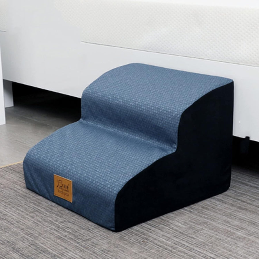2-Step Pet Stairs Small Medium Dogs Cats Sofa Bed Non-Slip with Washable Cover