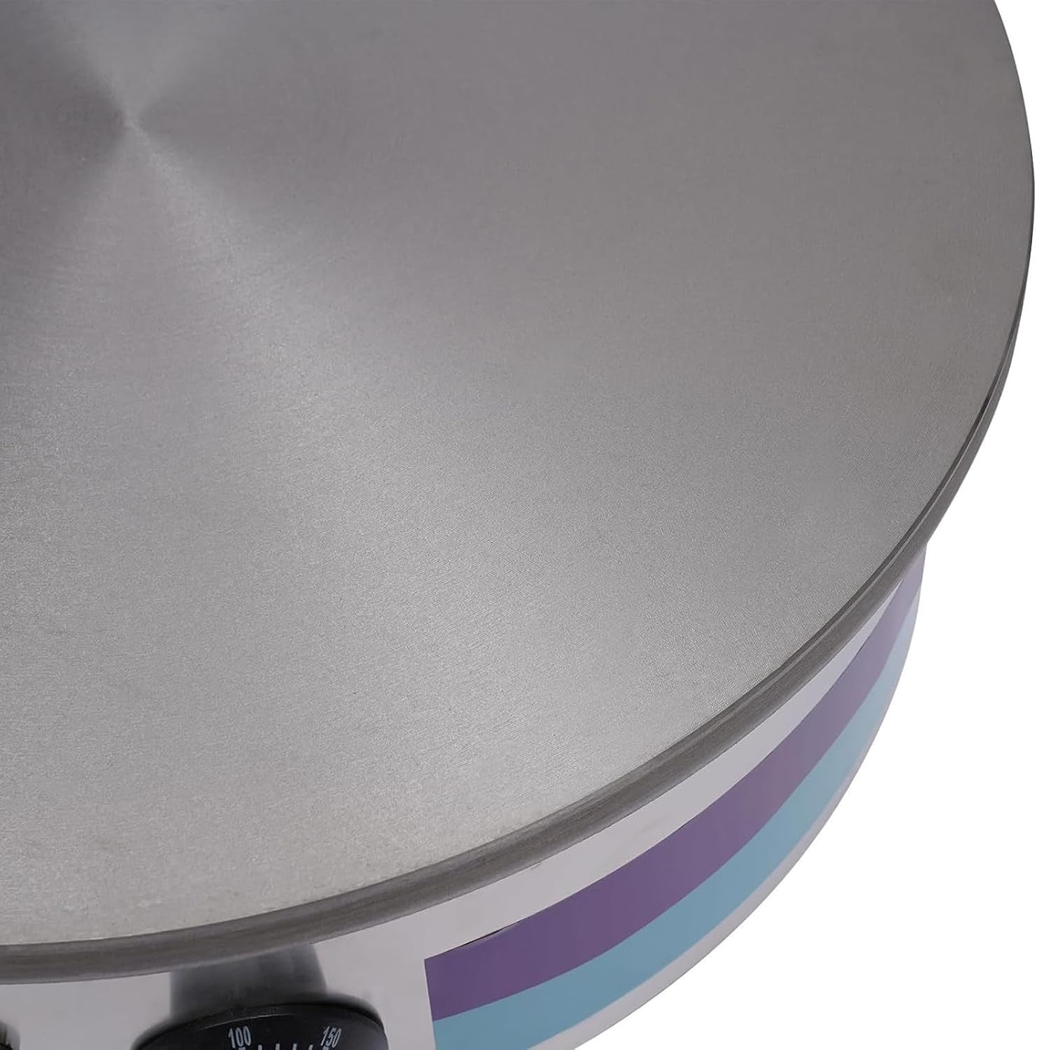 Commercial Electric Crepe Maker 45cm Adjustable Temp Non-Stick Cast Iron Pancake