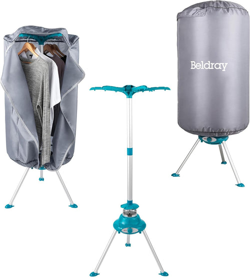 Heated Clothes Airer Pod Hot Air Dryer with Cover 10kg Fast Indoor Drying