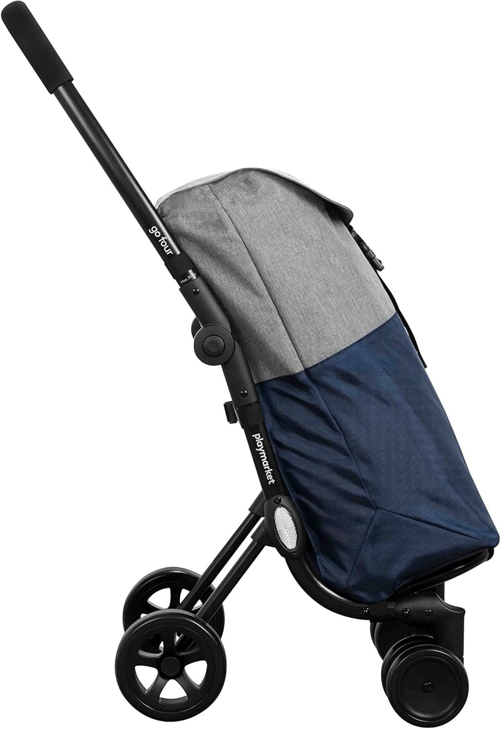 Folding 4-to-2 Wheel Shopping Trolley 43L Lightweight Aluminium Cart