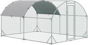 Walk In Chicken Run 2.8x3.8m Galvanised Coop UV Cover Door