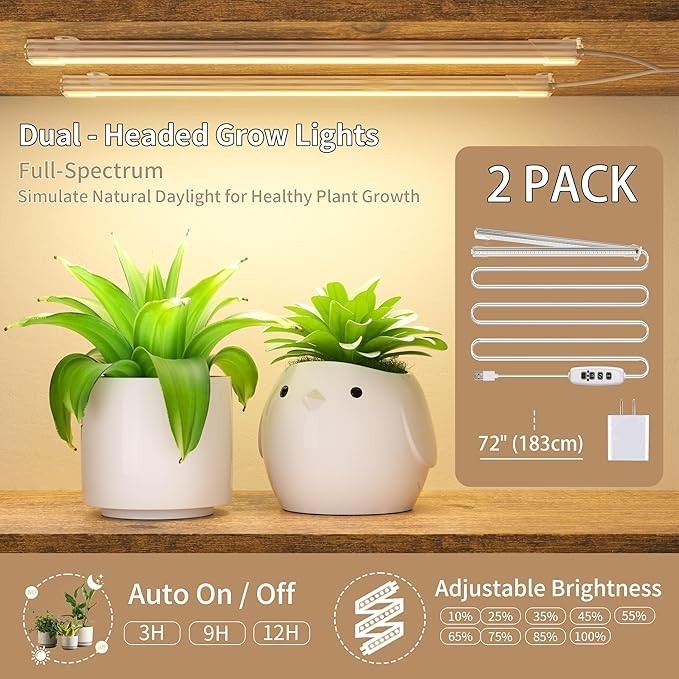 6 Tier Half Moon Metal Plant Stand with Grow Lights Indoor Outdoor Shelf White