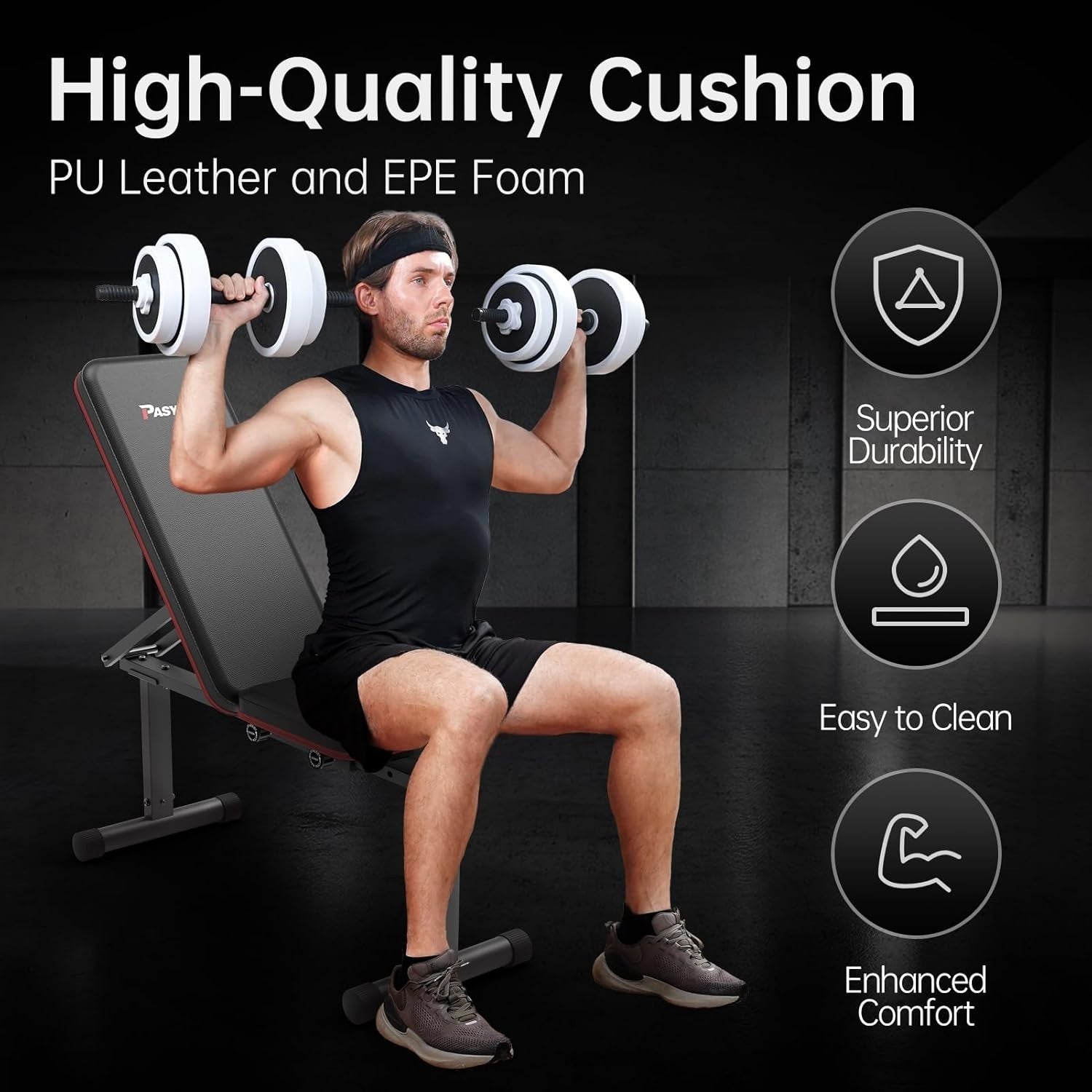 Adjustable Weight Bench Flat Incline 300kg Home Gym Workout