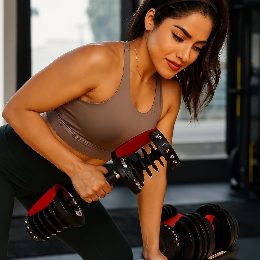 40kg Smart Dial Adjustable Dumbbell 15-in-1 Compact Home Gym Weight