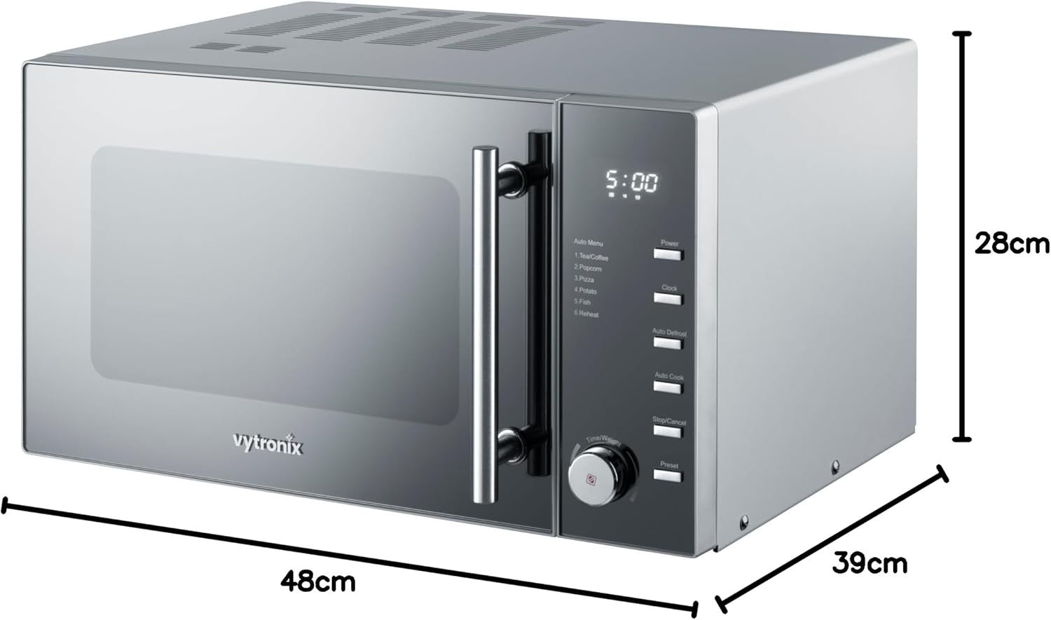 25L 900W Digital Microwave Oven 5 Power Levels Timer Defrost Kitchen