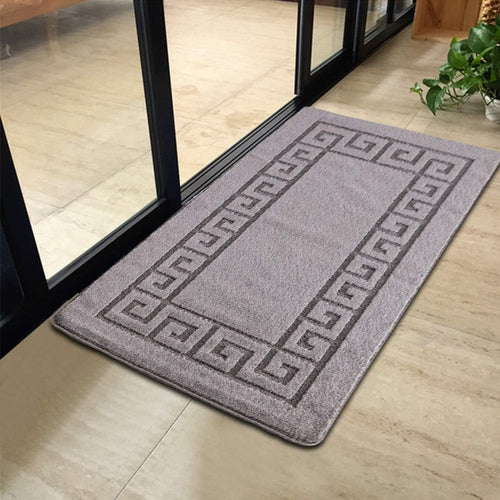 Non Slip Indoor Door Mat 40x60cm Waterproof Gel Back Entrance Rug Grey