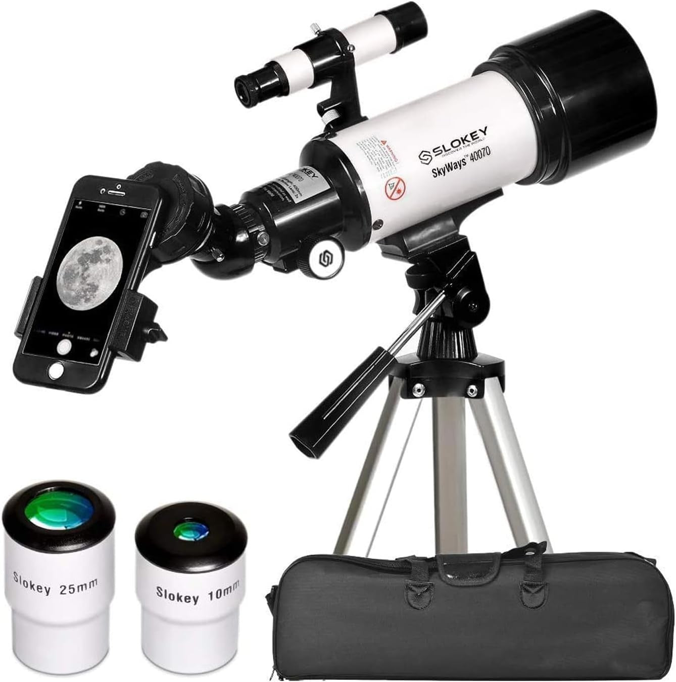 Black 16x-120x Telescope for Kids & Adults Moon, Planets, Stargazing