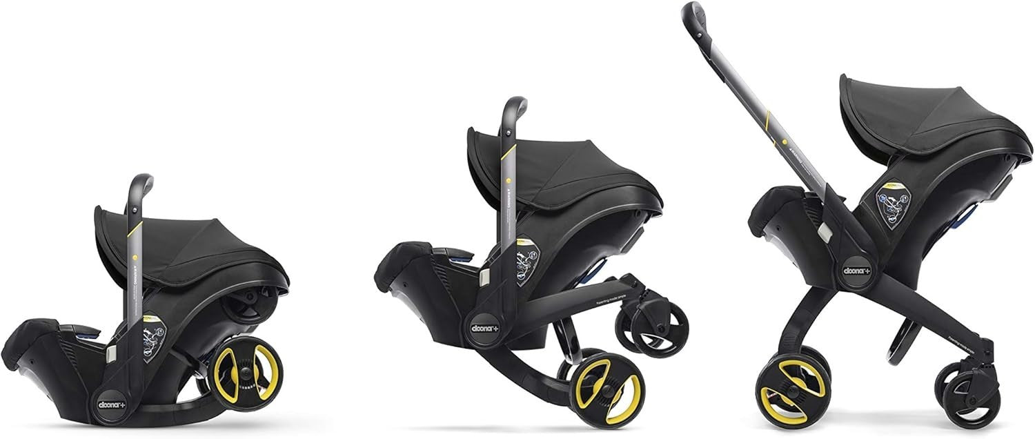 Convertible Baby Car Seat Stroller 0+ Rear Facing 5 Point Harness Black