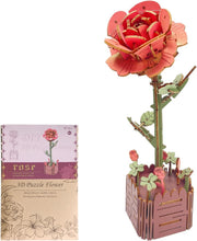 DIY Wooden Flower Puzzle Kit with Adjustable Bloom, Perfect Gift