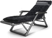Heavy Duty Folding Recliner Chair Padded Sun Lounger for Garden Patio