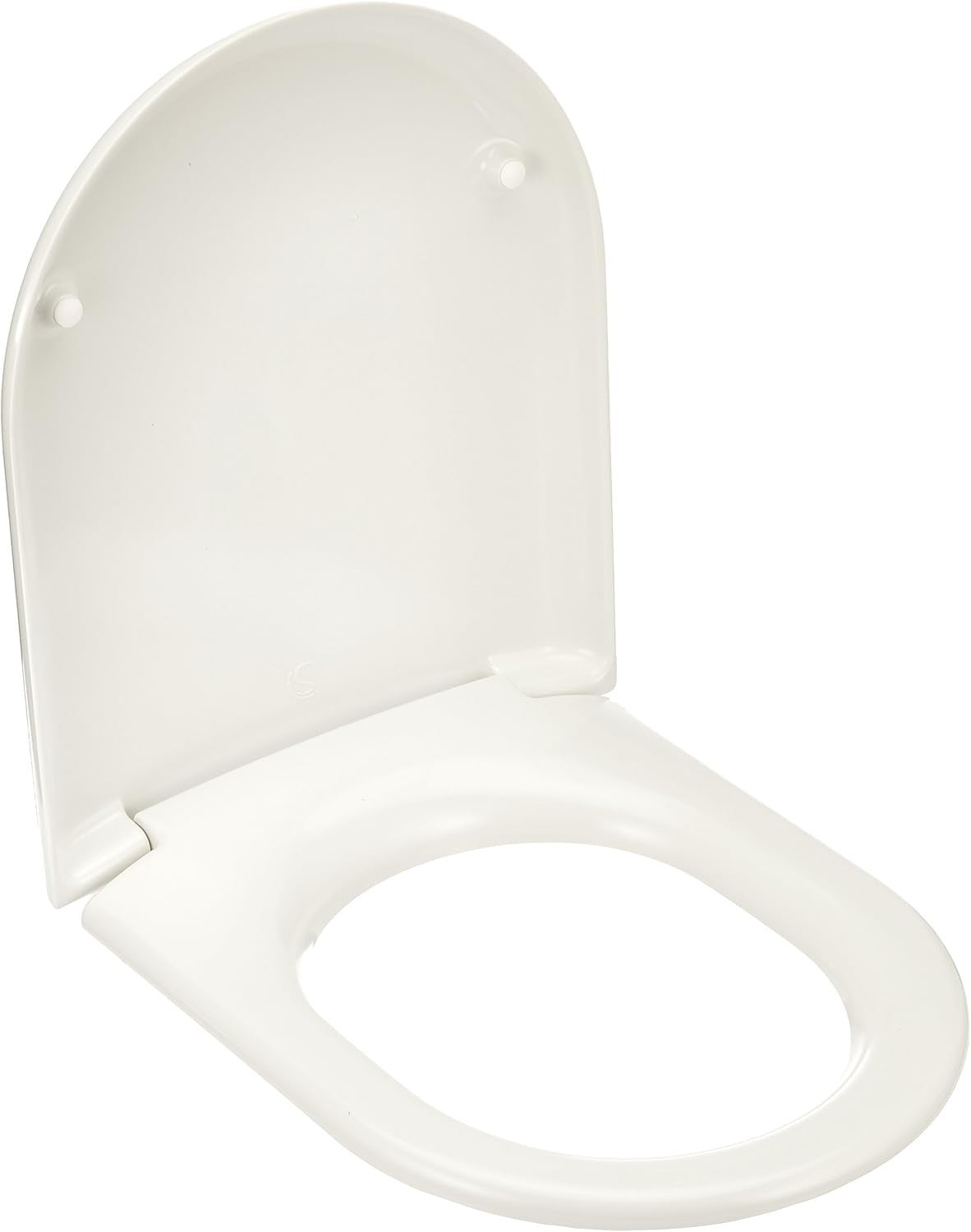 Thermoset Toilet Seat White Durable Adjustable Hinges Fits Esedra Oval