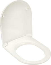 Thermoset Toilet Seat White Durable Adjustable Hinges Fits Esedra Oval