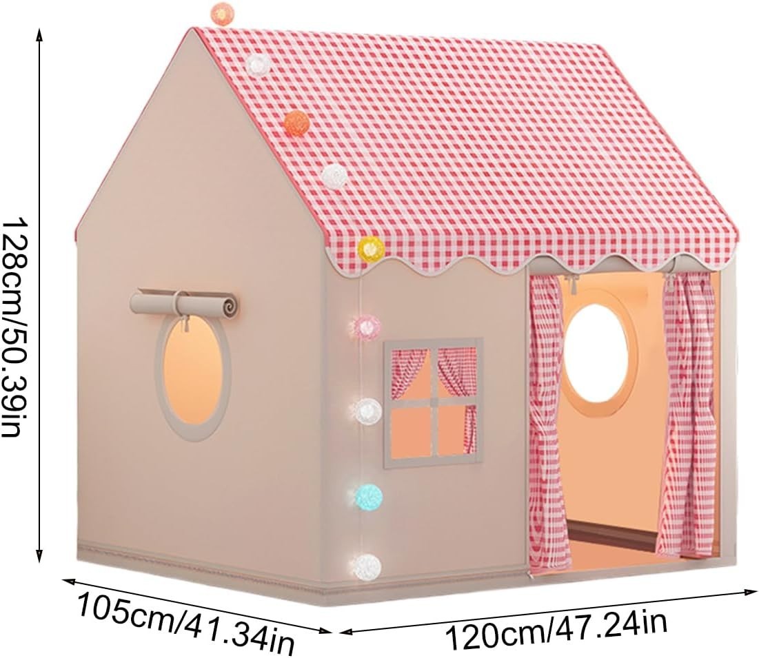 Kids Princess Castle Play Tent w Colour Ball Lights Indoor Outdoor