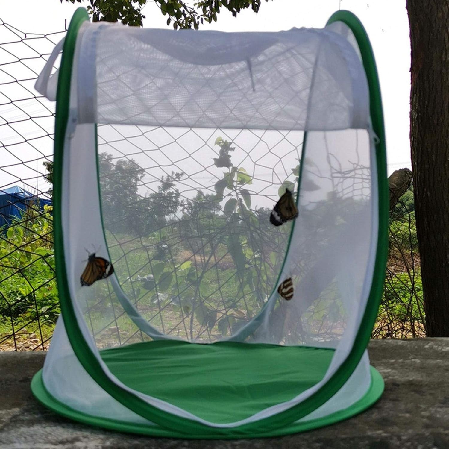 Mini Pop-Up Greenhouse Plant Cover Portable Grow Tent with Zipper Door