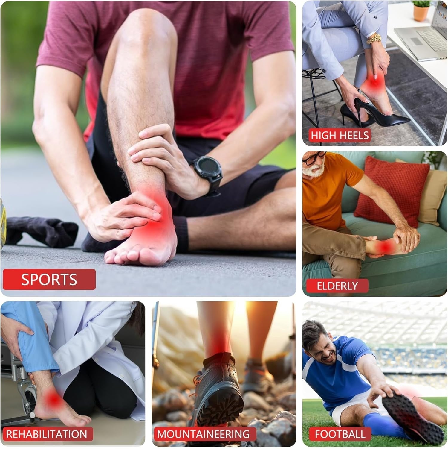 Portable Infrared Foot & Ankle Red Light Therapy Massager with Battery