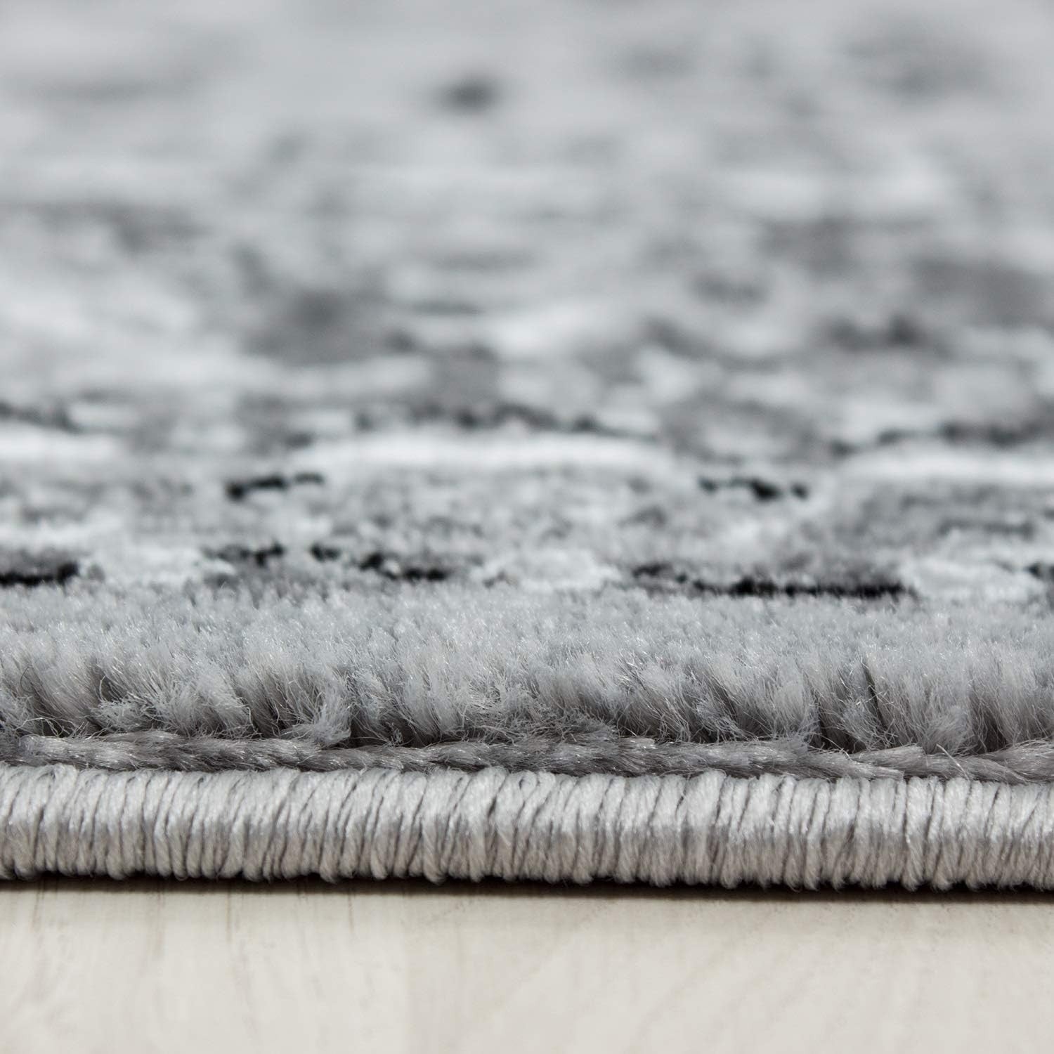 Grey Oriental Area Rug 120x170cm Soft Low Pile Floral Living Room Carpet