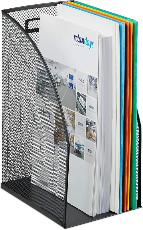 A4 Mesh Metal File Holder Desk Organizer Magazine Document Storage