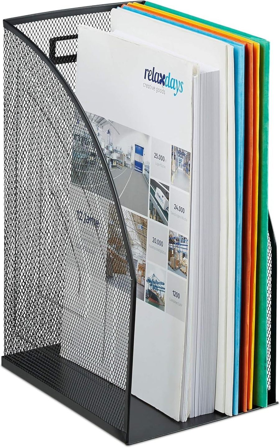 A4 Mesh Metal File Holder Desk Organizer Magazine Document Storage