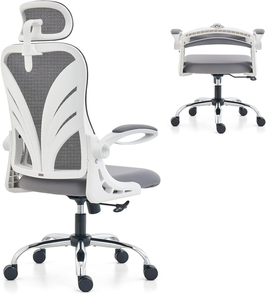 Ergonomic Folding Office Chair Mesh Back Lumbar Support Home Desk Seat