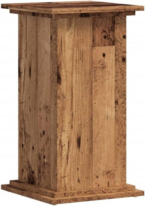 Rustic Brown Wood Plant Stand 60cm Indoor Outdoor Display Table for Home & Patio
