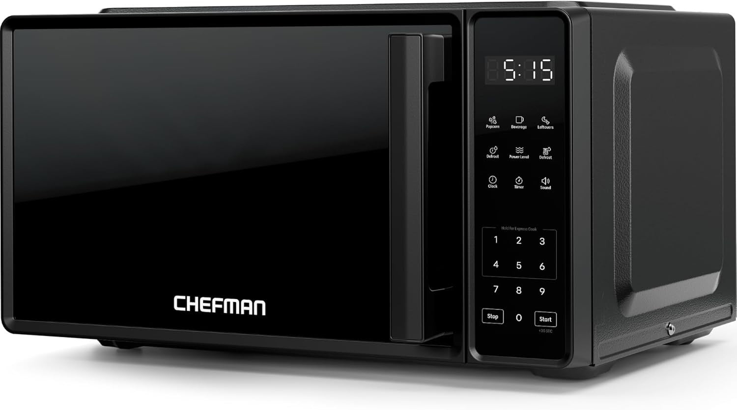 20L Digital Microwave 700W 10 Power Levels Child Lock Black