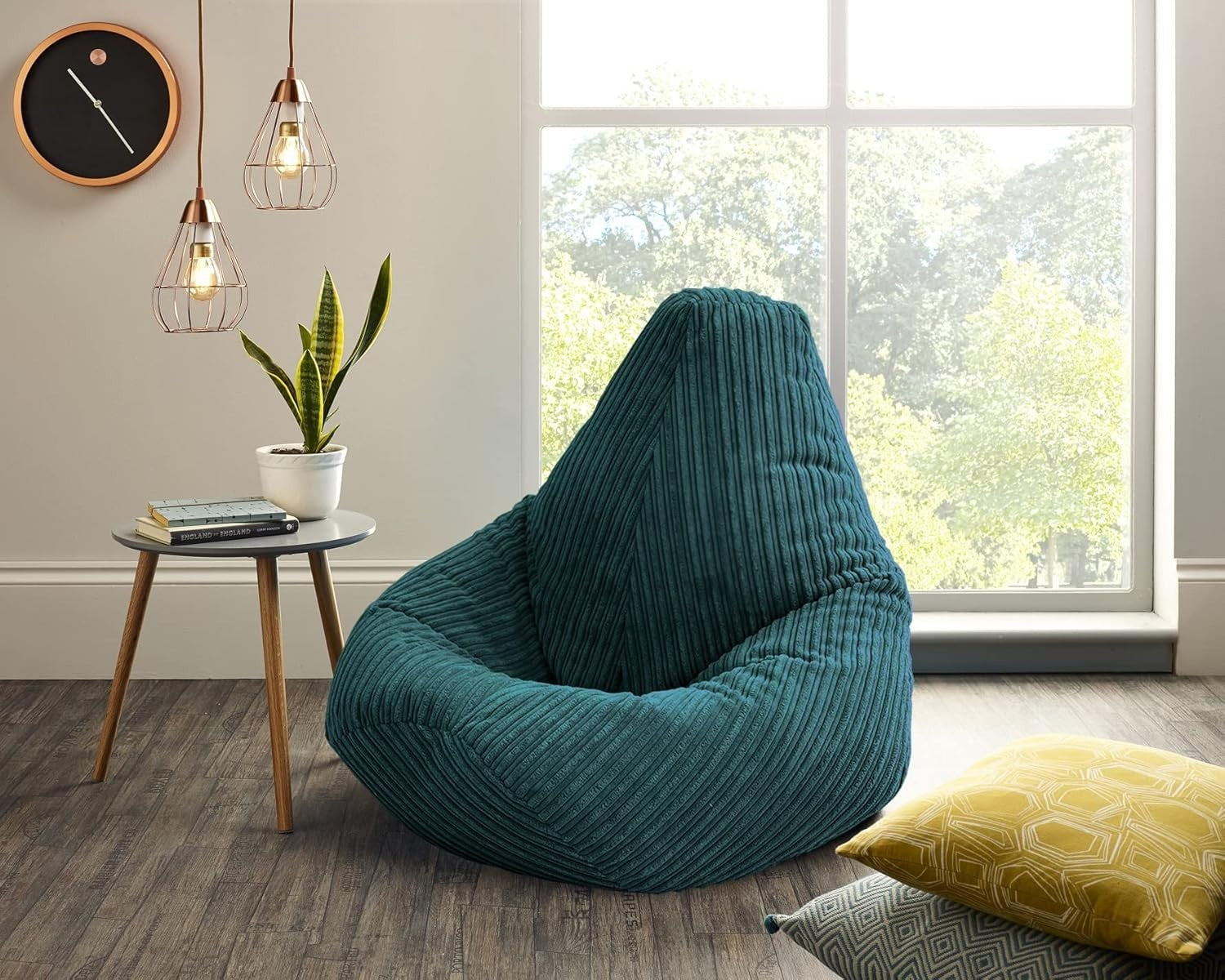 Jumbo Cord Beanbag Chair High Back Lounger – Plush, Gaming-Ready Seat